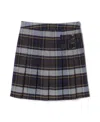 French Toast Toddler Girls Adjustable Waist Plaid Two-tab Scooter Plaid Skirt In Blue