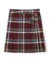 French Toast Toddler Girls Adjustable Waist Plaid Two-tab Scooter Plaid Skirt In Burgundy