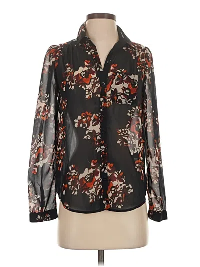 Pre-owned Frenchi Long Sleeve Blouse In Black