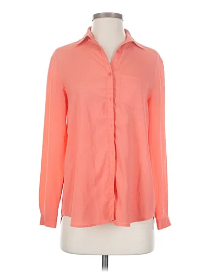 Pre-owned Frenchi Long Sleeve Blouse In Orange