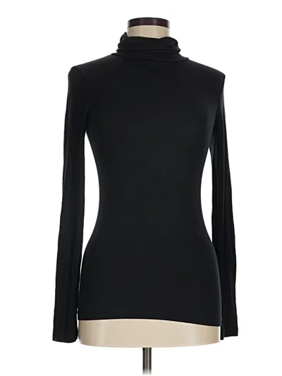 Pre-owned Frenchi Long Sleeve Turtleneck In Black