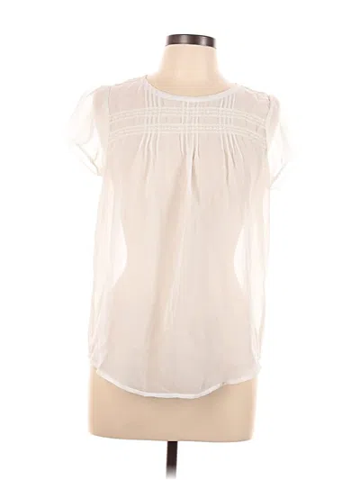 Pre-owned Frenchi Short Sleeve Blouse In White