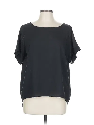 Pre-owned Frenchi Short Sleeve Top Black Boatneck Tops