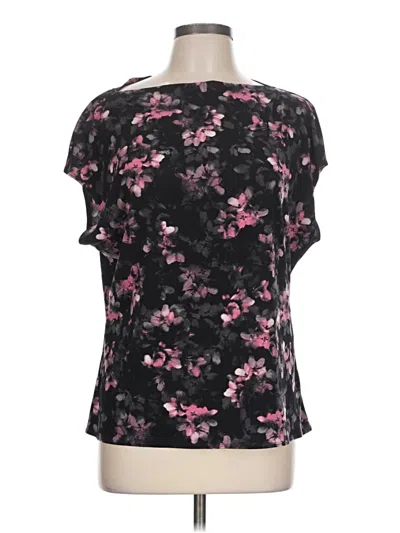 Pre-owned Frenchi Short Sleeve Top Black Cold Shoulder Neckline Tops
