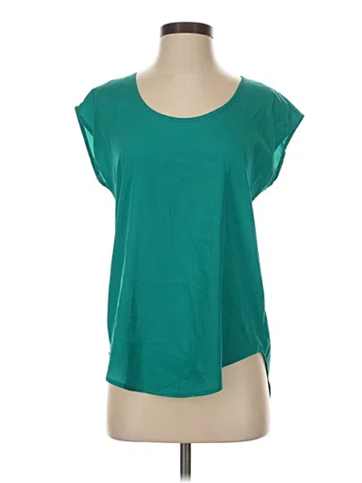 Pre-owned Frenchi Short Sleeve Top Teal Scoop Neck Tops
