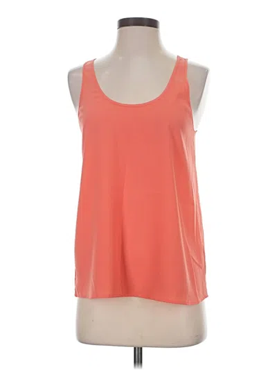 Pre-owned Frenchi Sleeveless Top Orange Scoop Neck Tops