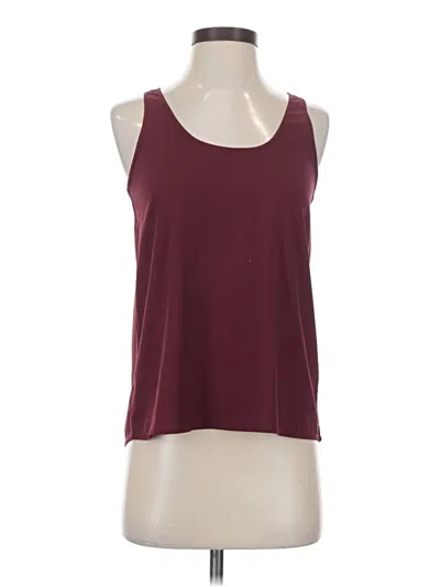 Pre-owned Frenchi Tank Top Burgundy Halter Neckline Tops
