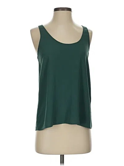 Pre-owned Frenchi Tank Top Green Halter Neckline Tops