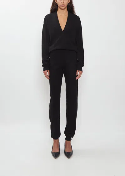 Frenckenberger Baby Cashmere Joggers In Black