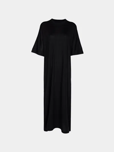 Frenckenberger Bag Cashmere And Silk T-shirt Dress Size: M  Abask Luxury Gift In Black