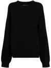 Frenckenberger Black Mini R-neck Sweater In Black