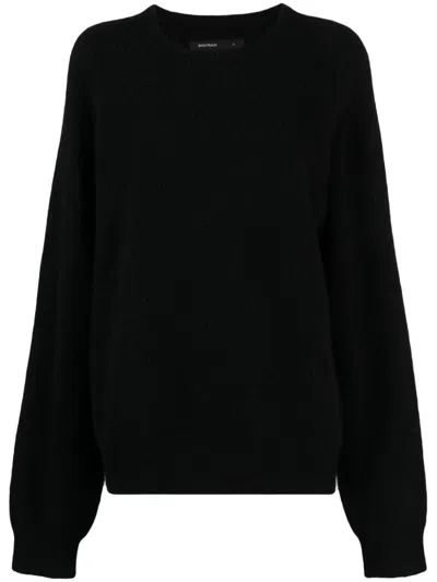 Frenckenberger Black Mini R-neck Jumper In 7 Black