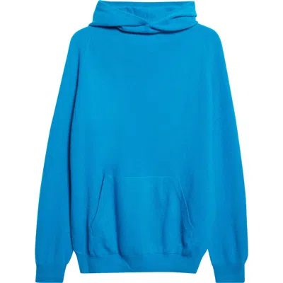 Frenckenberger Bf Hooded Cashmere Sweater In Blue