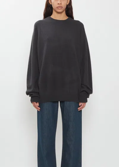 Frenckenberger Bf R-neck Cashmere Sweater In Black