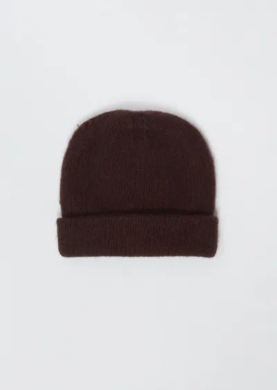 Frenckenberger Big Knit Cashmere Wool Beanie In Burgundy