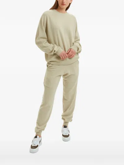 Frenckenberger Boyfriend Crew-neck Sweater In Green