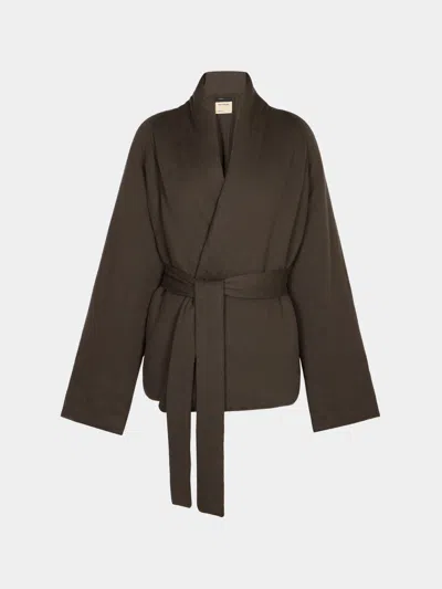 Frenckenberger Cashmere And Cotton Padded Jacket Size: M  Abask Luxury Gift In Brown