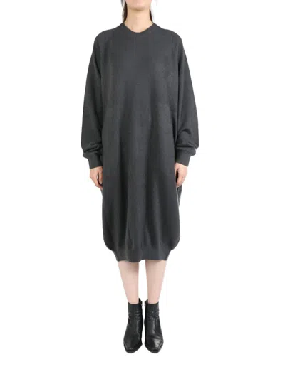 Frenckenberger Cashmere Balloon Dress In Faded Black