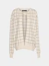 Frenckenberger Cashmere R-neck Boyfriend Check Sweater Size: S  Abask Luxury Gift