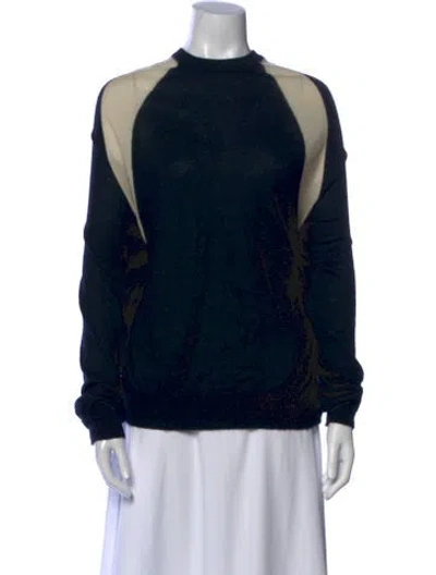 Pre-owned Frenckenberger Cashmere Colorblock Pattern Sweater In Black