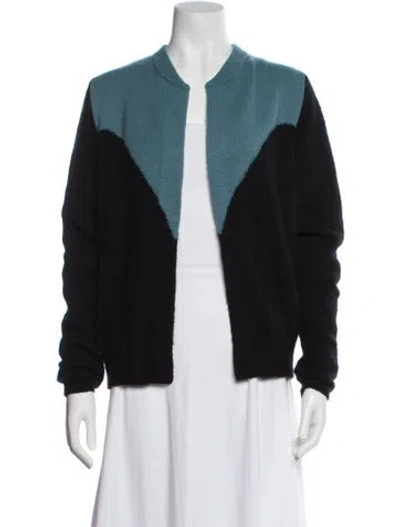 Pre-owned Frenckenberger Cashmere Colorblock Pattern Sweater In Black