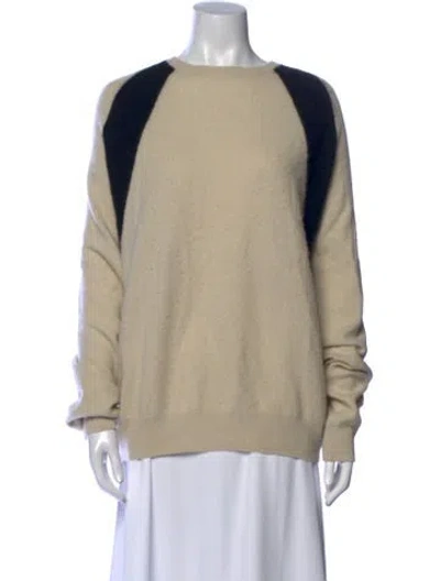 Pre-owned Frenckenberger Cashmere Colorblock Pattern Sweater In Neutral
