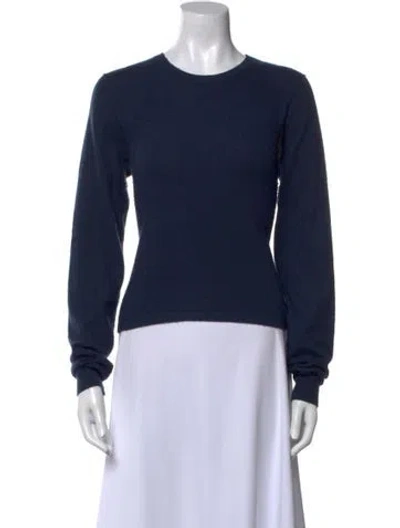 Pre-owned Frenckenberger Cashmere Crew Neck Sweater In Blue