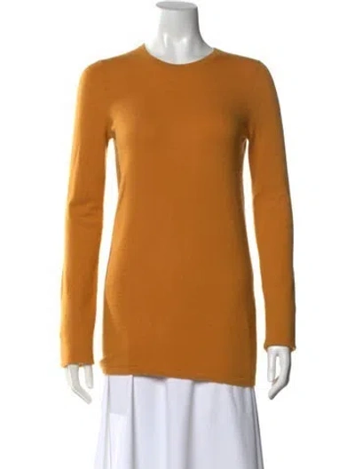 Pre-owned Frenckenberger Cashmere Crew Neck Sweater In Orange