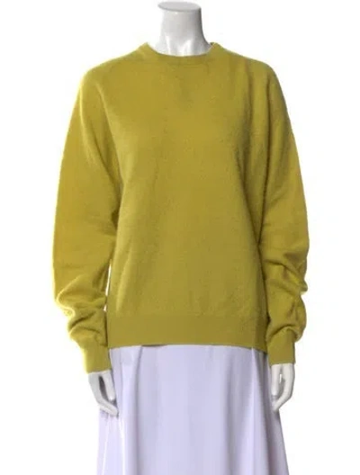 Pre-owned Frenckenberger Cashmere Crew Neck Sweater In Yellow