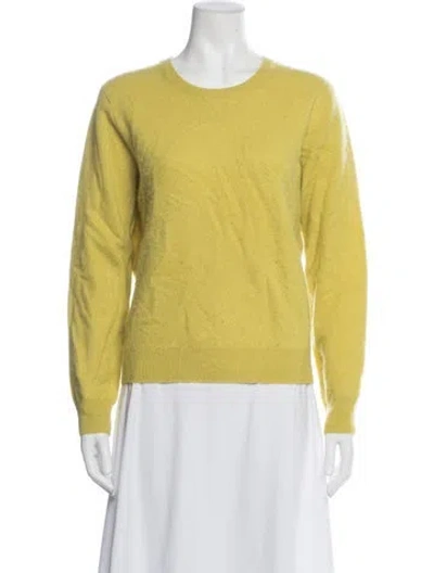 Pre-owned Frenckenberger Cashmere Crew Neck Sweater In Yellow