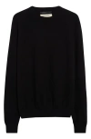 Frenckenberger Black Mini R-neck Sweater In Black