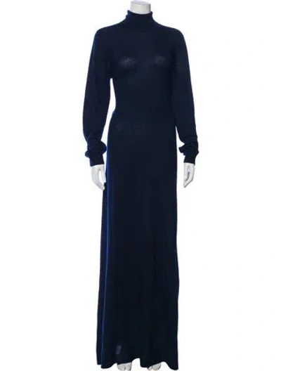 Pre-owned Frenckenberger Cashmere Long Dress In Blue