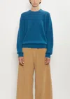Frenckenberger Cashmere Mini R-neck Sweater In Blue