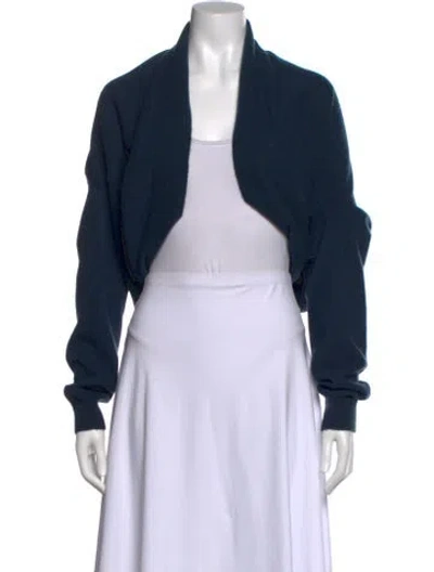 Pre-owned Frenckenberger Cashmere Mock Neck Sweater In Blue
