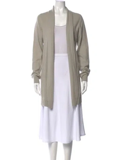 Pre-owned Frenckenberger Cashmere Open Front Sweater In Gray