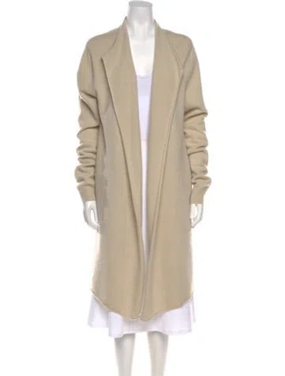 Pre-owned Frenckenberger Cashmere Open Front Sweater In Neutrals