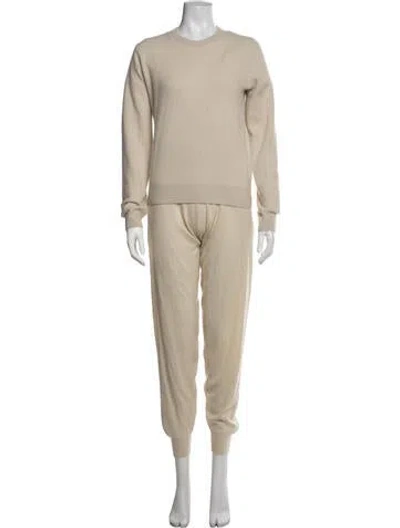 Pre-owned Frenckenberger Cashmere Pant Set In Neutrals