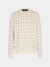 Frenckenberger Cashmere R-neck Boyfriend Check Sweater Size: S  Abask Luxury Gift