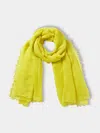 Frenckenberger Cashmere Scarf One Size In Yellow