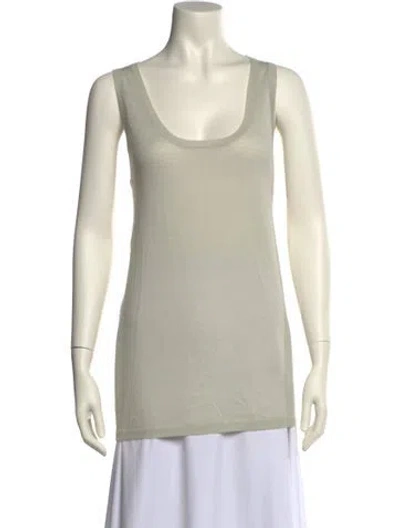 Pre-owned Frenckenberger Cashmere Scoop Neck Sweater In Neutral