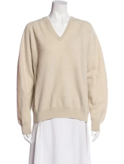 Pre-owned Frenckenberger Cashmere V-neck Sweater In Pink