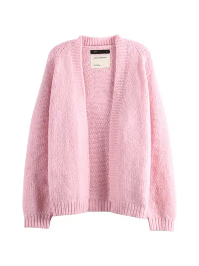 Frenckenberger Chunky-knit Cardigan In Pink