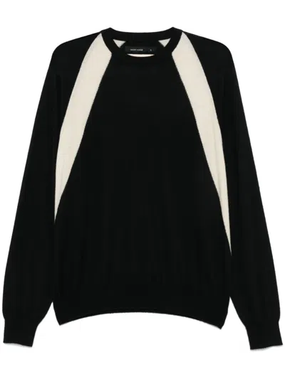 Frenckenberger Colour-block Sweater In Black