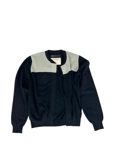 Frenckenberger Colour-block Cashmere Cardigan In Animal Print