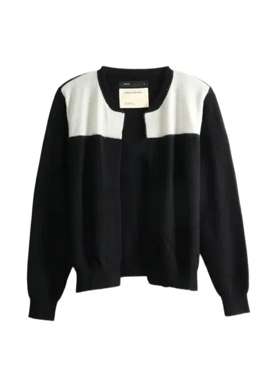 Frenckenberger Colour-block Open-front Cardigan In Multi