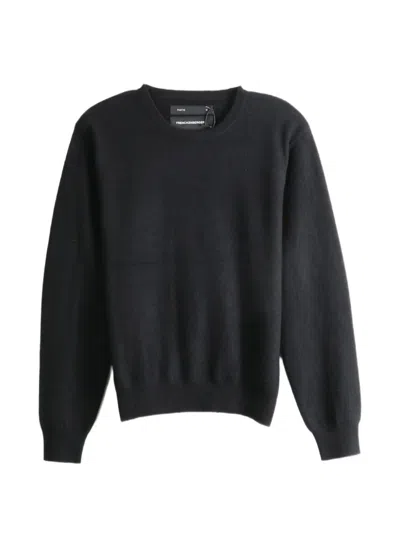 Frenckenberger Crew-neck Ribbed-trim Sweater In Black