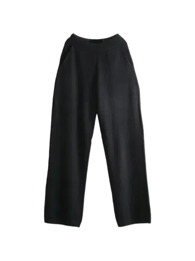 Frenckenberger Drawstring Straight-leg Trousers In Black