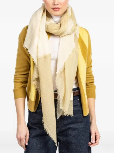 Frenckenberger Faded-stripe Scarf In Neutral