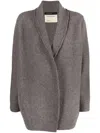 Frenckenberger Felted-finish Cashmere Cardigan In Brown