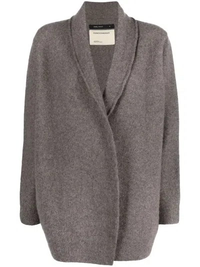 Frenckenberger Felted-finish Cashmere Cardigan In Brown